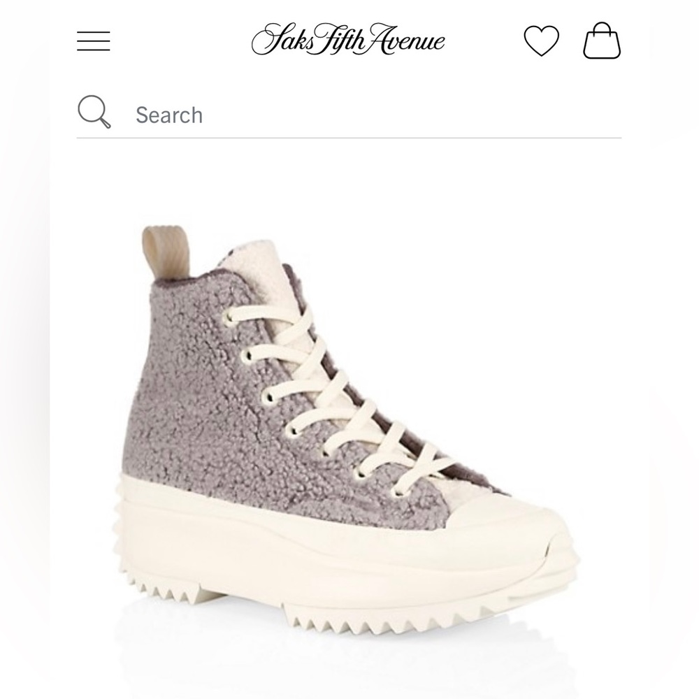 Converse Chuck Taylor Run Star Hike sherpa platform sneaker women’s 9 men’s 7.5